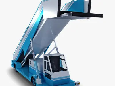 Passenger Boarding Stairs Car v 1 3D model