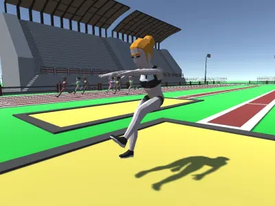 9t5 Low Poly Athletics Sports 2 Low-poly 3D model