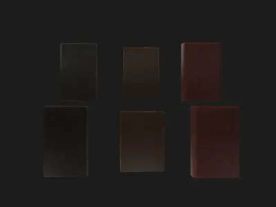 Ancient Simple Books Low-poly 3D model