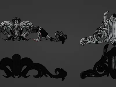 Cartouches 2x 3D model low poly high poly Low-poly 3D model