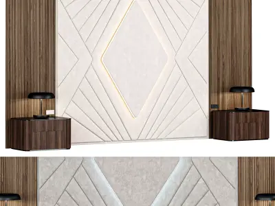 Wall Composition Bedroom 01 3D model