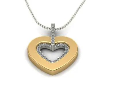 pendant HEART 2 3D print model