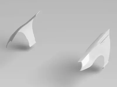 86 ZN6 Front Fenders Exterior Surfaces - 3D Laser-Scanned 3D model