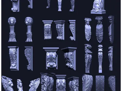 Corbel Decorative architecture classical decoration 3D print model