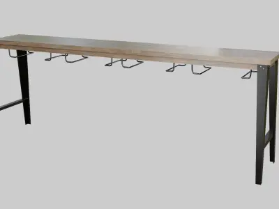 Bar Table-03 Low-poly 3D model