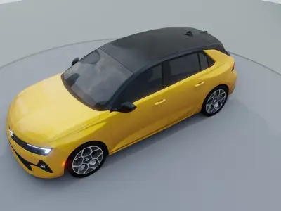 2023 Opel Astra Hatchback Low-poly 3D model