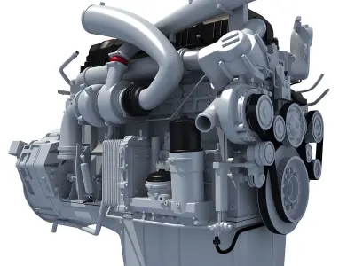 Peterbilt Kenworth DAF Engine PACCAR 3D model