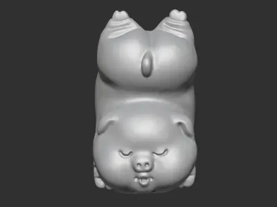 pig cute 3D print model