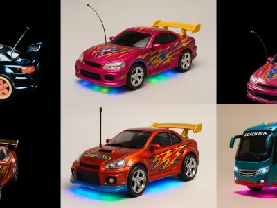Controled Car bundle 15 pack 100 glb 3D model