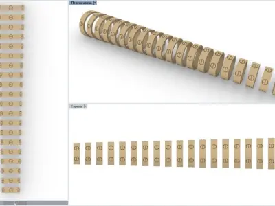 Set wedding rings style Love 20 rings 3D print model