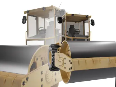 Soil road Roller 3D model