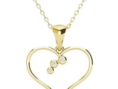 Heart pendant 10 3D print model