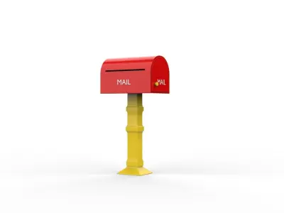MAIL BOX 04 Free low-poly 3D model