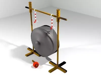 Musical Instrument Gong 3D model