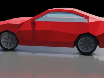 Low Poly car model Low-poly 3D model