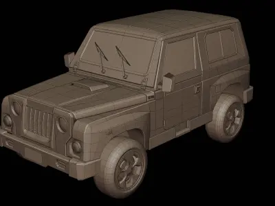 Jeep - Blender Low-poly 3D model