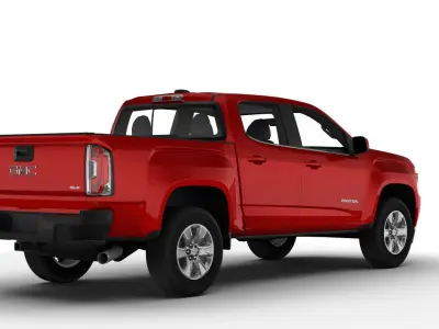 GMC Canyon crew pickup 2019 Low-poly 3D model