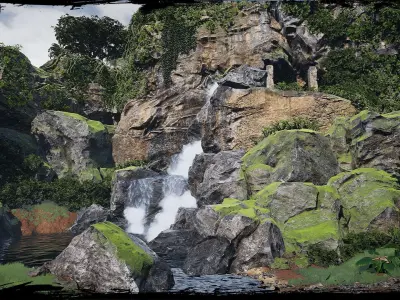 Sharurs Tropical Island Unreal Engine 4 Low-poly 3D model