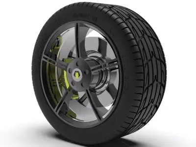 5-Spoke Wheel  3D print model