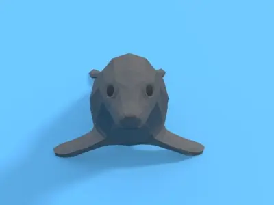 Low Poly Cartoon Seal Low-poly 3D model