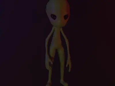 Sci-Fi Alien Rigged and Animated Free low-poly 3D model