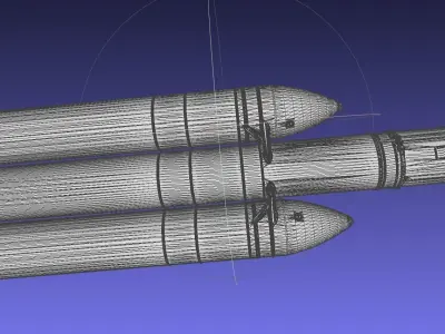 Delta IV Heavy Rocket 3D-Printable Miniature 3D print model