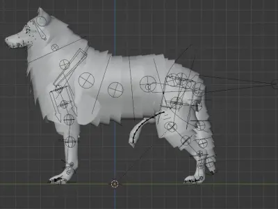 Wolf With Penis NSFW Rigged 3D model