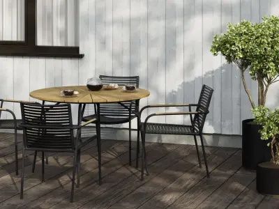 Jysk RANGSTRUP NABE garden set chair table 3D model