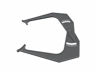 Wheel Ruler Low-poly 3D model