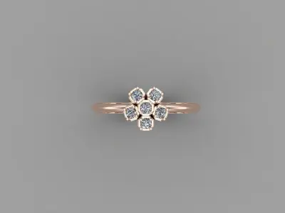 Solitaire Ring Version 1 SR51 3D model