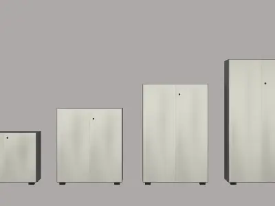 OFFICE CABINET SET Low-poly 3D model
