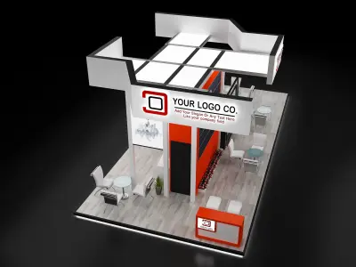 Booth Exhibition Stand a627 3D model