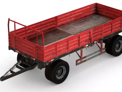 Farm Trailer 3D model