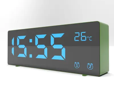 CLOCK GREEN BLUE Low-poly 3D model