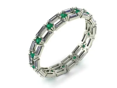 Women diamond ring set 3d 3D print model