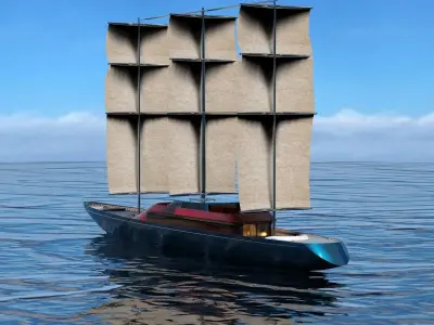 Sail ship 3D model