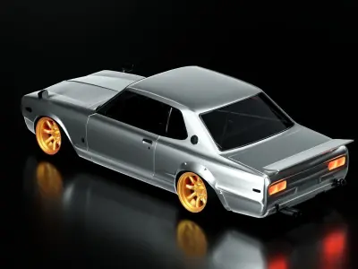 Nissan Skyline GTR 1970 - Silver 3D model Free 3D model