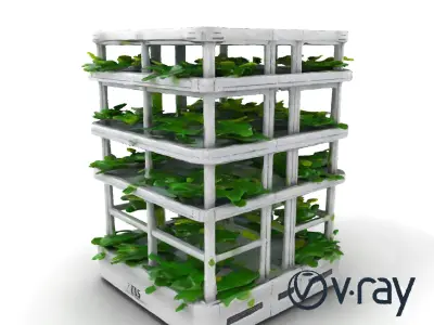 Plant Skyscraper Eco-System model pack Low-poly 3D model
