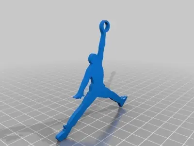 Air Jordan Retro 1 key chain 3D print model