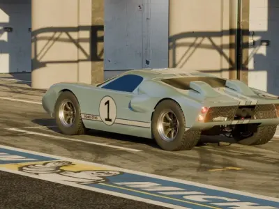 Race car GT 40 MK-II 1966 3D model
