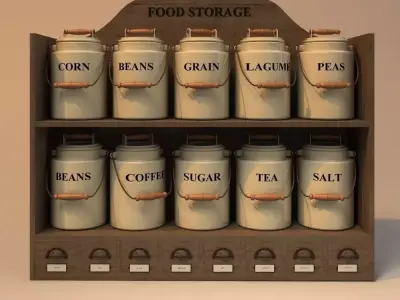 food storage vintage 3D model