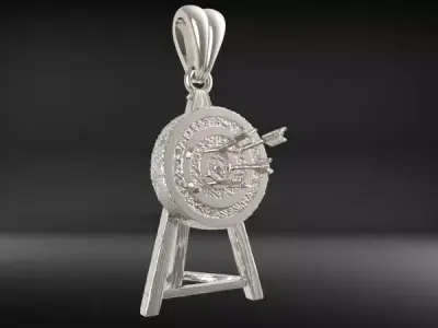 Archery Target Arrow Charm Bracelet Pendant Jewelry 3D print model