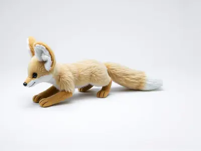 Fennec Fox Plush 3D model pack Low-poly 3D model