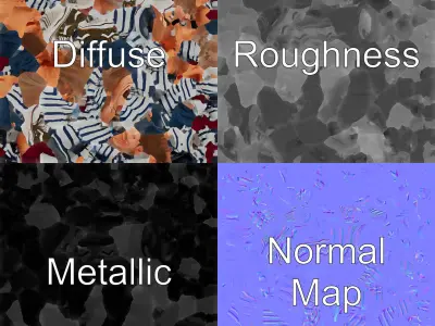 Caring Cartoon Mom Character model pack Low-poly 3D model