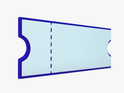 Ticket Paper 3D model