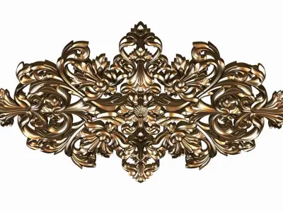 Carved decor ornament for cnc 21 3D model
