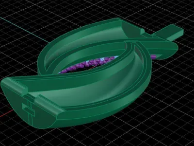 A luxury bracelet with gems 3D print model