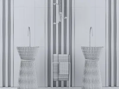 Plisse Wash Basin 3D model