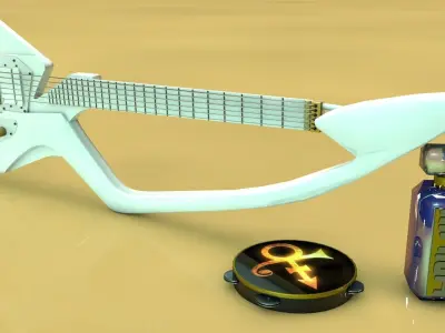 Prince C model Guitar 3D model