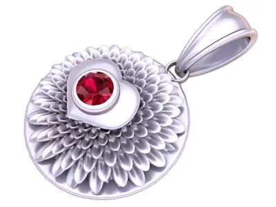 Golden Lotus Bloom Pendant  3D print model